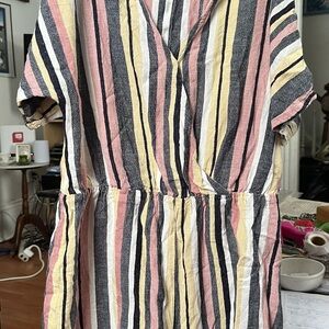 Trendsetter Striped Top in Pink, White & Gray